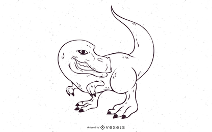 Tyrannosaurus rex Dinosaur Sketch