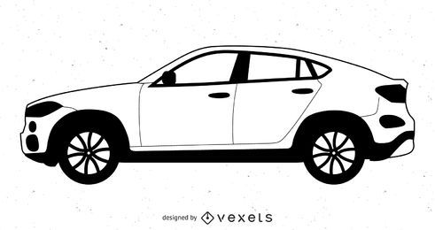 Luxury Black & White Volvo XC Coupe Car