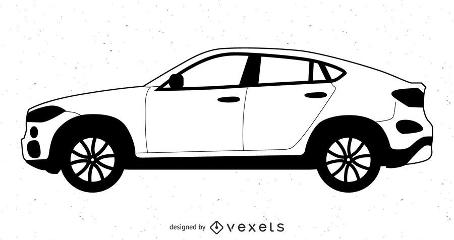 Luxo preto e branco Volvo XC Coupe Car Luxo preto e branco Volvo XC Coupe Car
