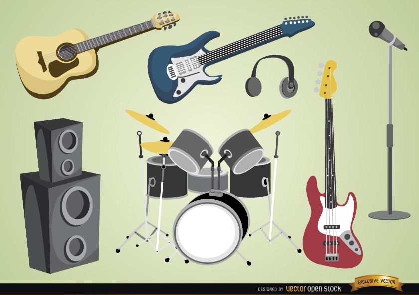 instrumentos musicales y dispositivos