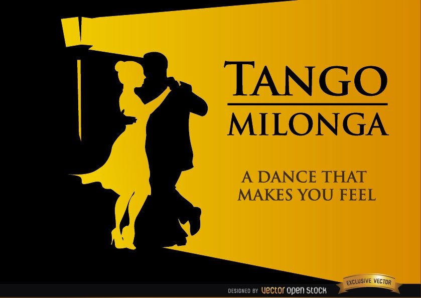 Fondo de baile de tango milonga