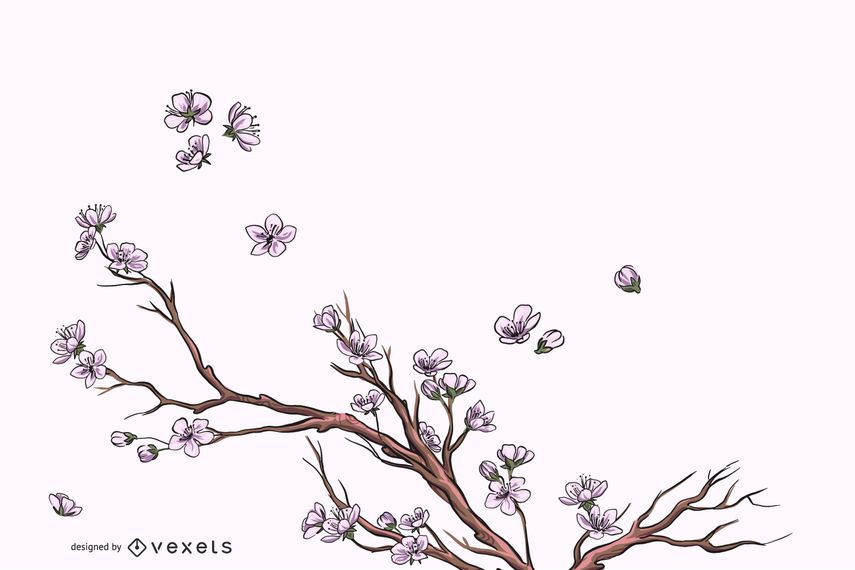 Elegante fondo de florecimiento de flor completa Elegante fondo de florecimiento de flor completa