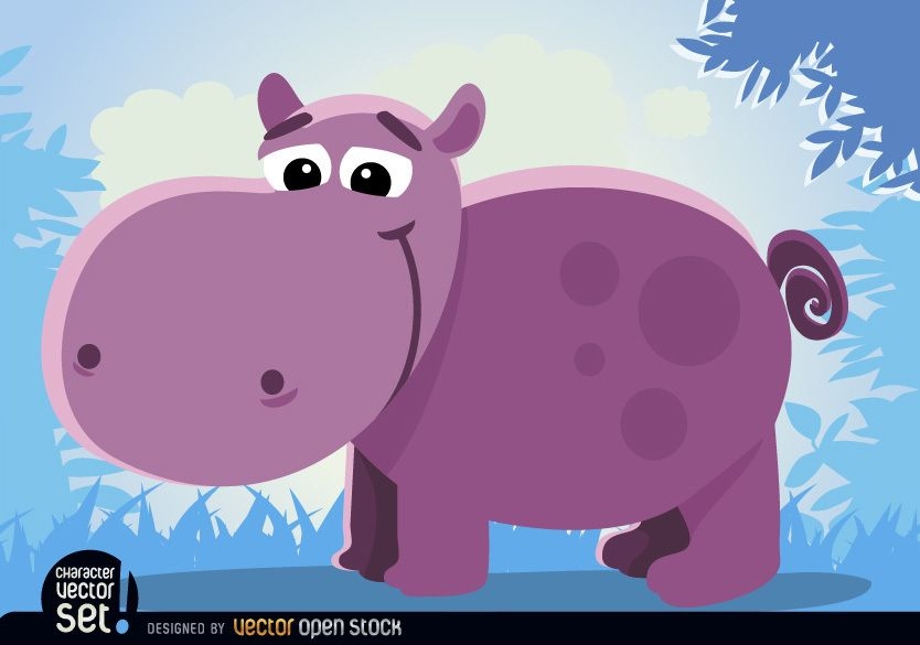 Cartoon hippopotamus Animal