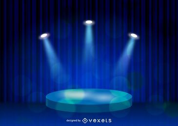 Stage Lighting Blue Linen Background Stage Lighting Blue Linen Background