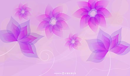 Fluoreszierender bunter abstrakter Blumenhintergrund