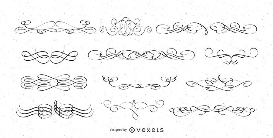 Creative Calligraphic Ornament Set Creative Calligraphic Ornament Set