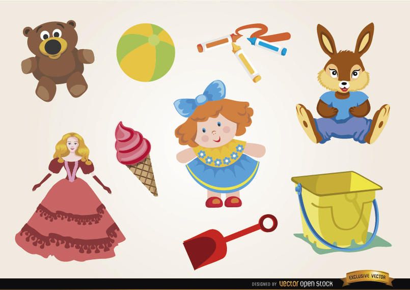 Toys dolls and teddies set Toys dolls and teddies set