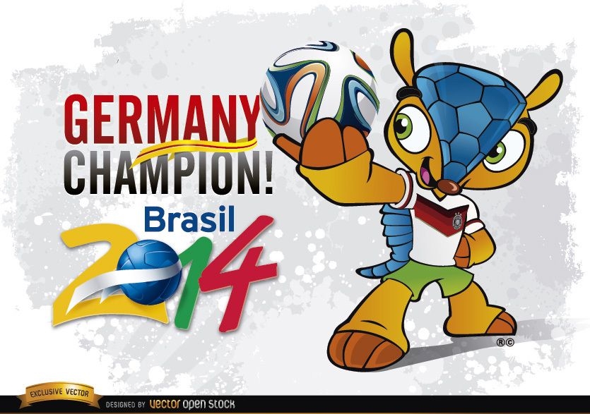 Deutschland Meister Maskottchen Brasilien 2014