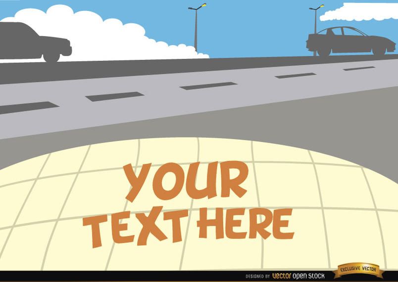 Cars on the road with text space Cars on the road with text space