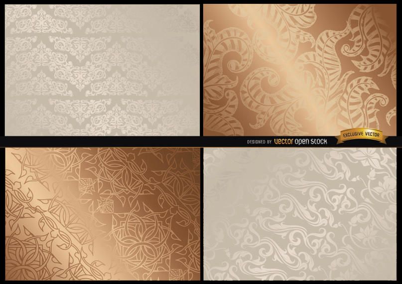 Elegantes texturas florales brillantes. Elegantes texturas florales brillantes.
