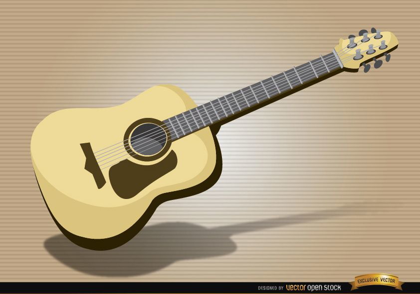 Instrumento musical de guitarra acústica