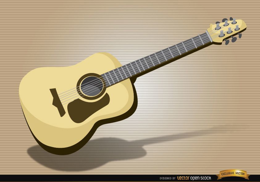 Instrumento musical de guitarra ac?stica