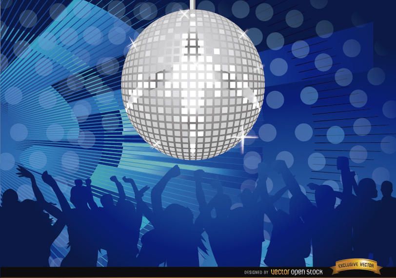 Mirror ball disco night party Mirror ball disco night party