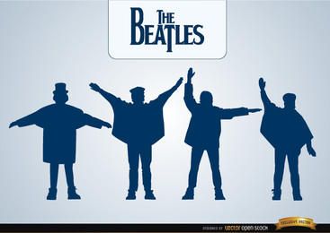 The Beatles Help silhouettes The Beatles Help silhouettes