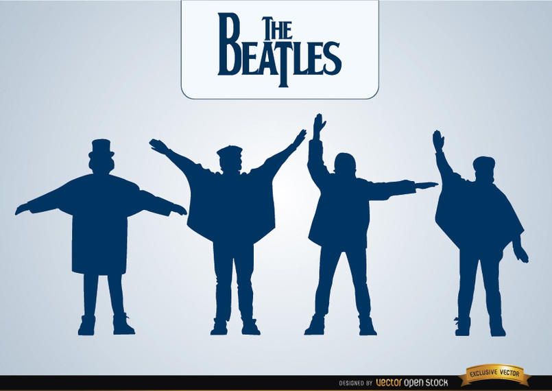 Las siluetas de ayuda de los Beatles. Las siluetas de ayuda de los Beatles.