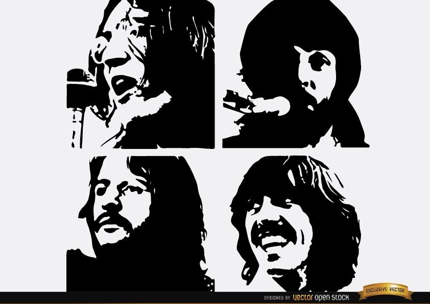 The Beatles Let It be silhouettes