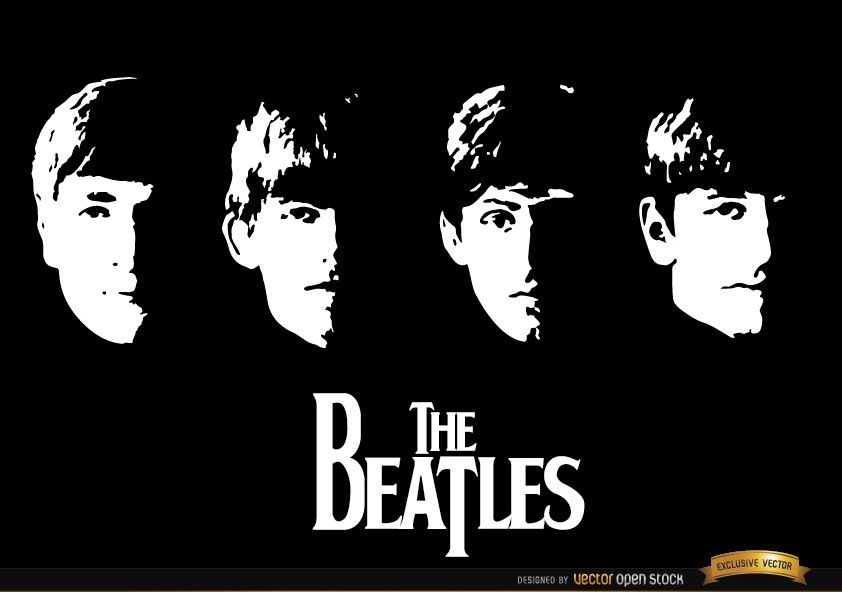 Com papel de parede do álbum dos Beatles