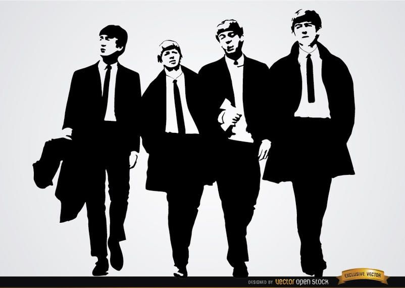 O papel de parede da banda dos Beatles O papel de parede da banda dos Beatles