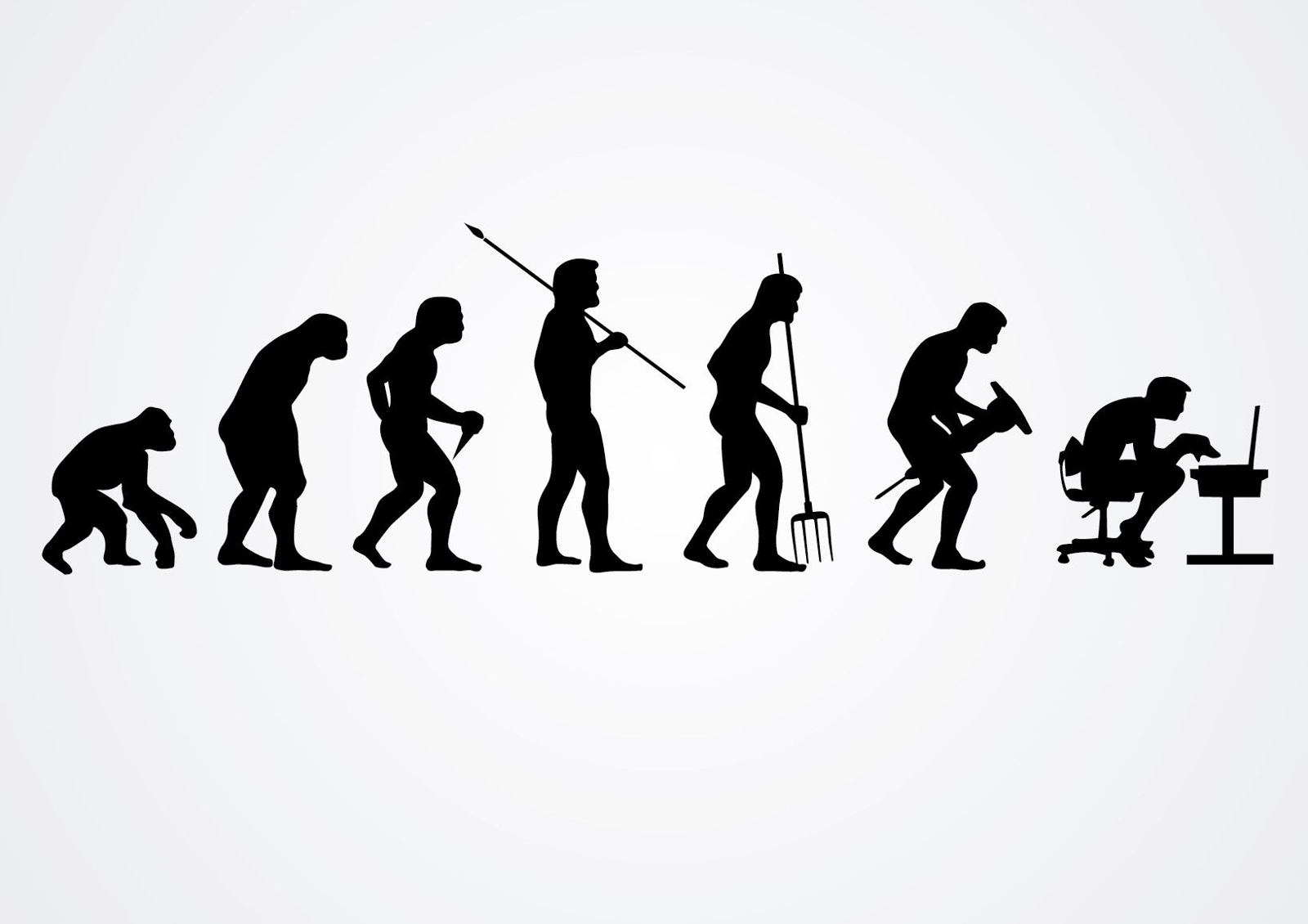 Evolu??o das silhuetas de trabalho humano