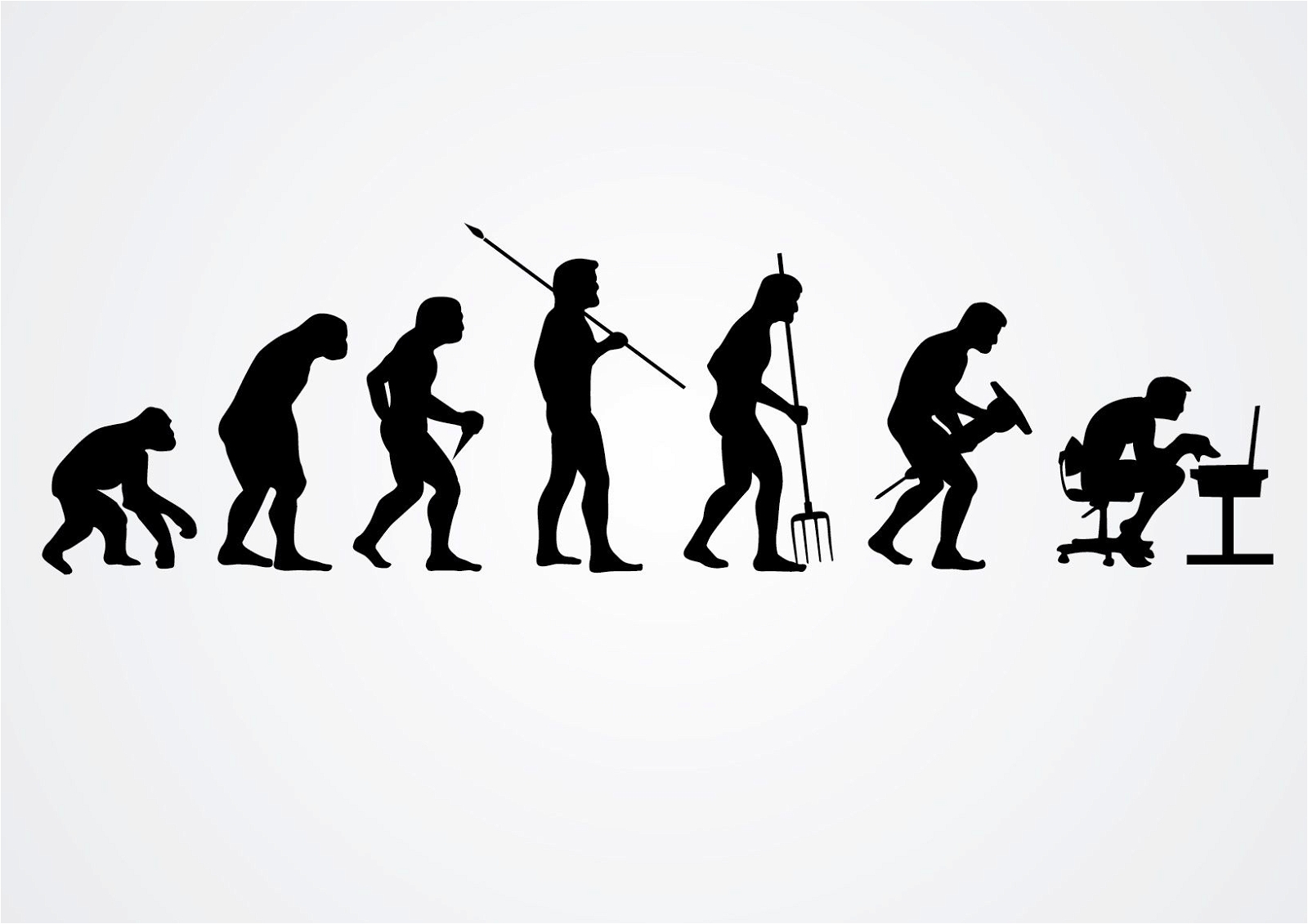 Evolution of human work silhouettes