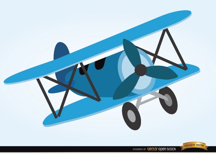 Airplane toy cartoon style