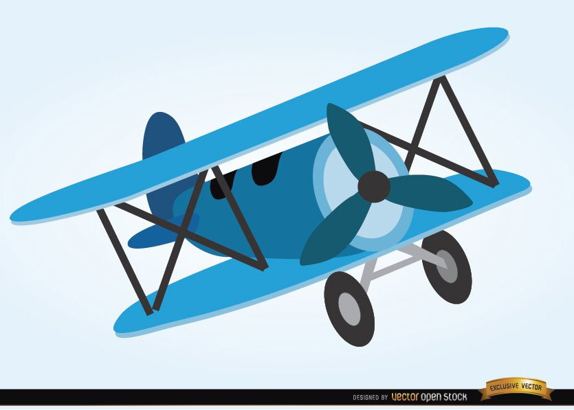 Estilo de dibujos animados de juguete de avión