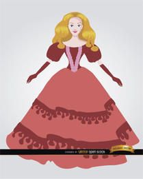 Doll with elegant dress