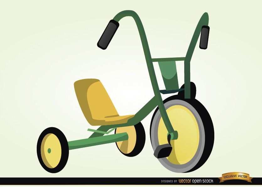 Desenho animado de bicicleta infantil