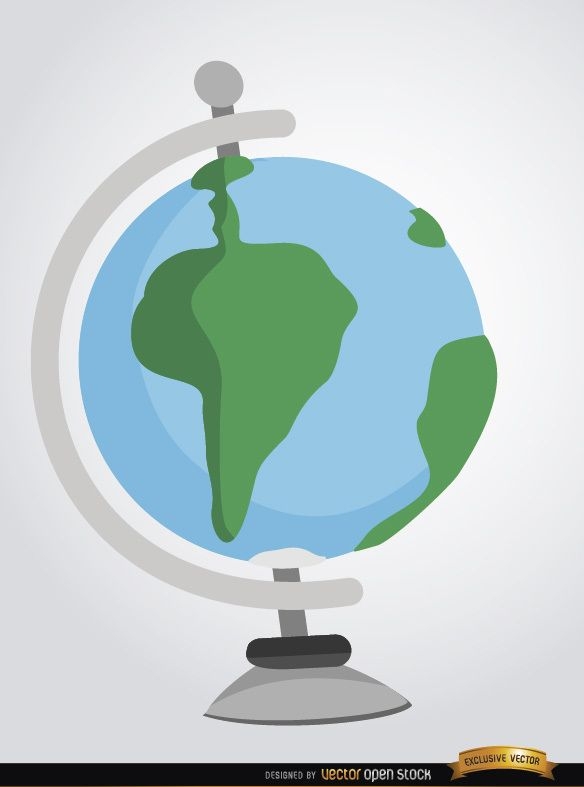 Desktop earth globe cartoon 