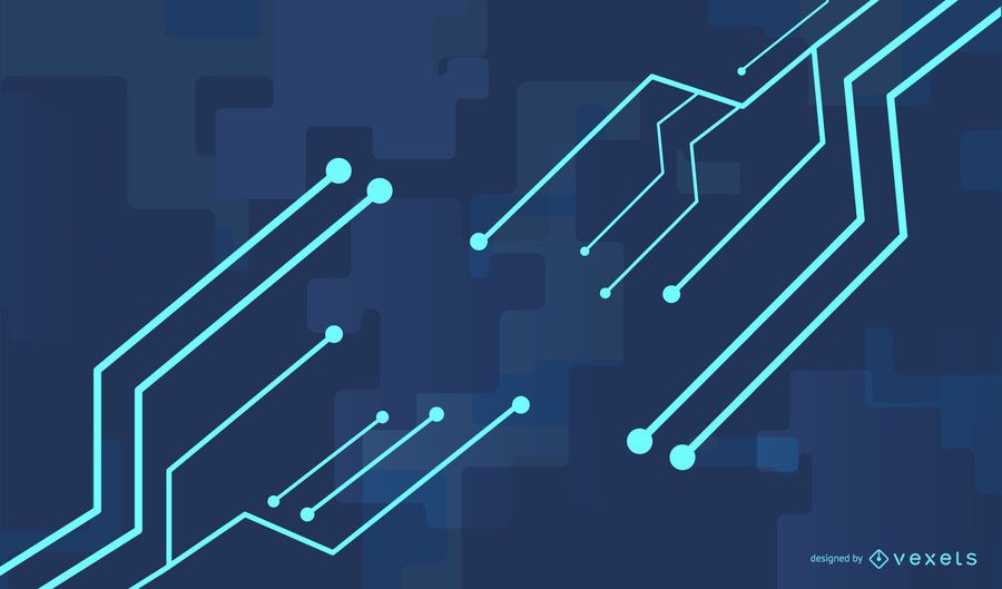 Fondo de línea de tecnología de brillo azul dinámico Fondo de línea de tecnología de brillo azul dinámico