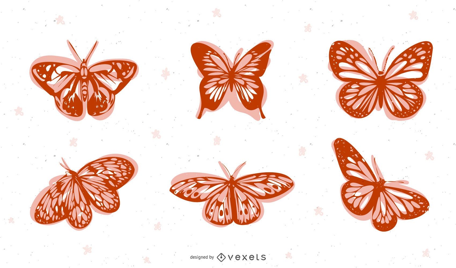 Dekorative Silhouette Schmetterlingspackung