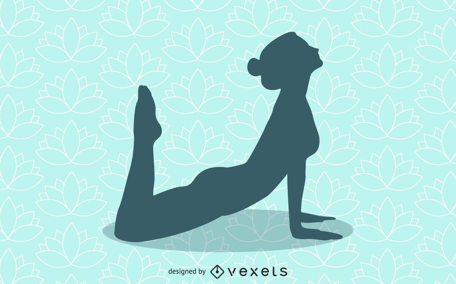 Yoga Mandala, Girl Meditation Pose Svg Gráfico por