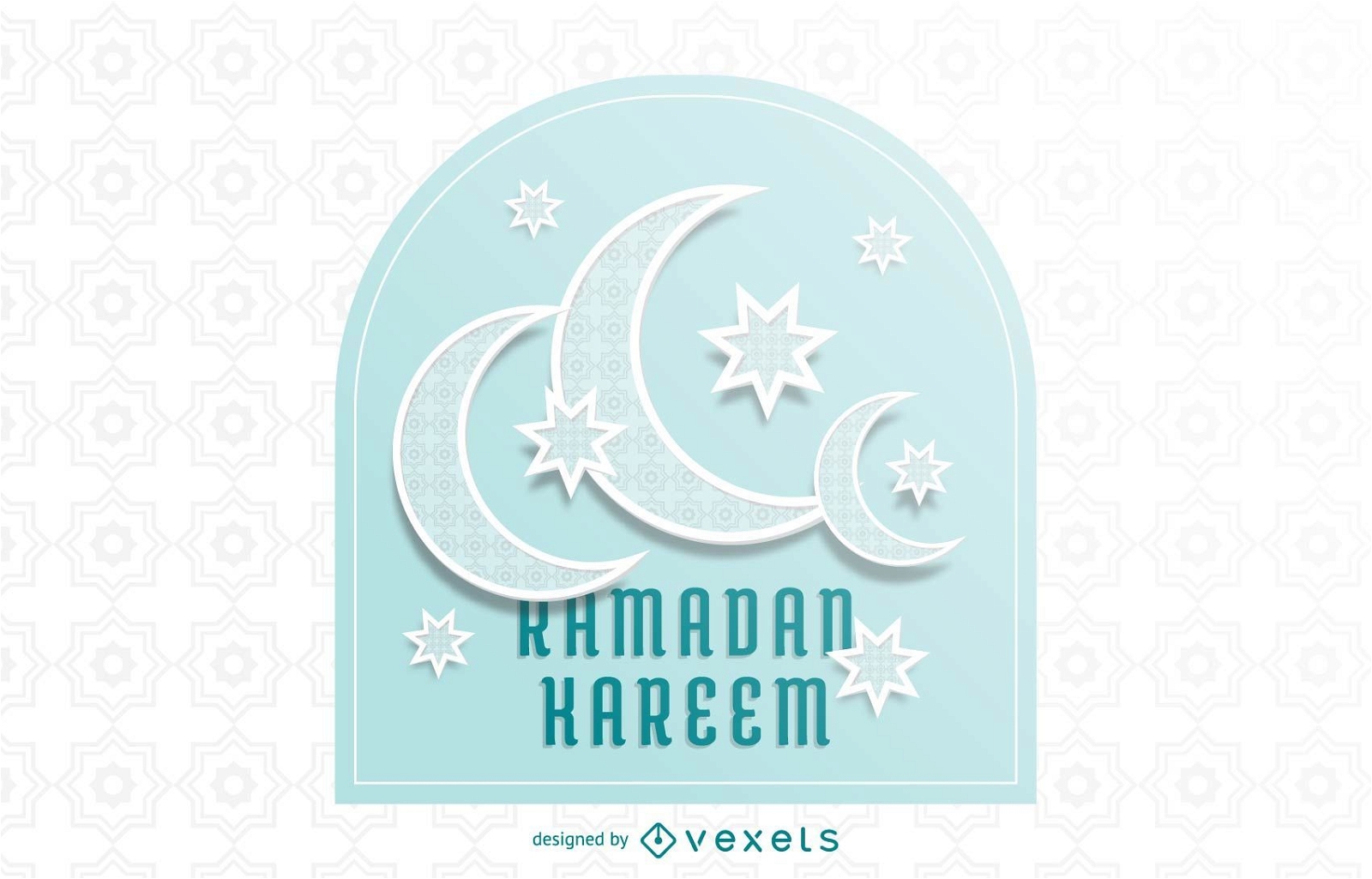 Stunning Crescent Moons Ramadan Typography