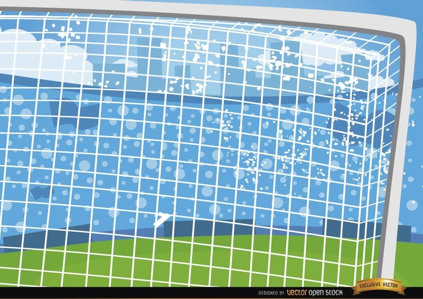 Football goalposts cartoon background