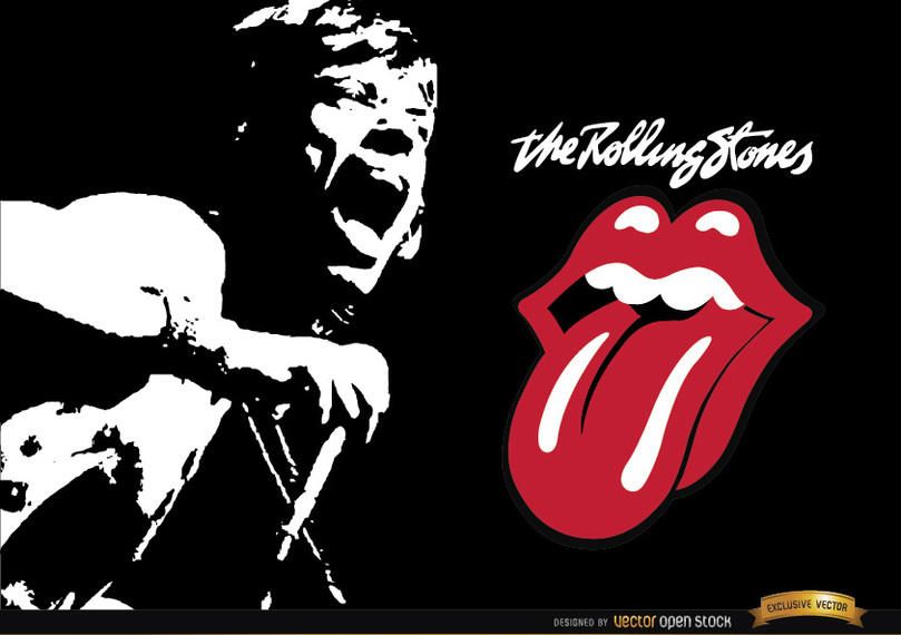 Diseño de los Rolling Stones Mick Jagger - Descargar vector