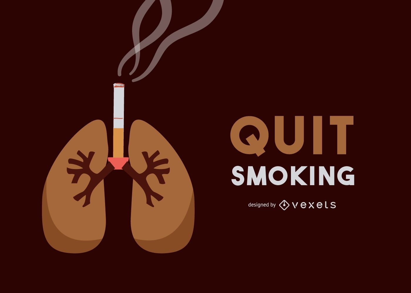 Cigarette Burning Lungs Medical Background