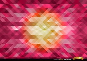 Laranja no centro fundo poligonal rosa