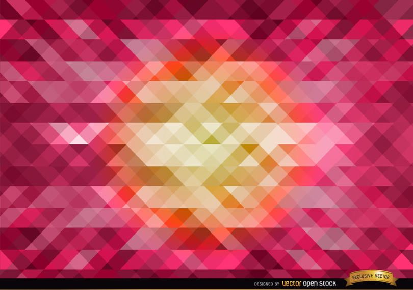 Orange in center pink polygonal background Orange in center pink polygonal background