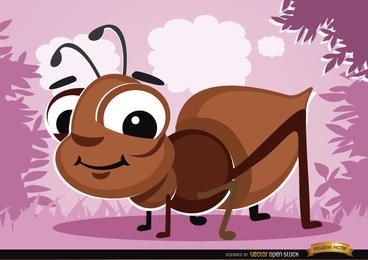 Cartoon Ant bug on the grass Cartoon Ant bug on the grass