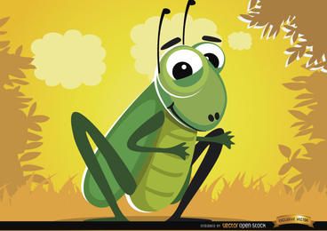 Lustiger Cartoon-Cricket-Käfer