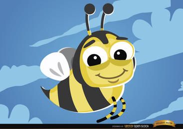Bug voador de abelha dos desenhos animados