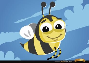 Insecto volador abeja de dibujos animados