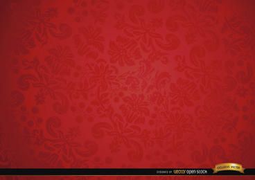 Fondo de adorno floral rojo