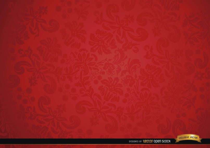 Red floral ornament background Red floral ornament background