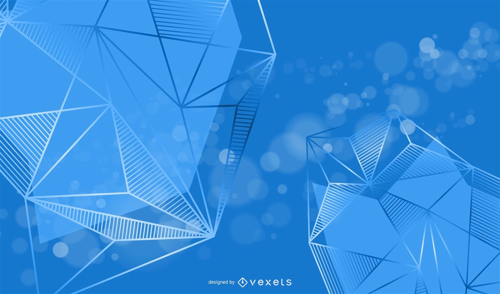 Kreativer 3D-Hintergrund der leuchtenden Dreiecke