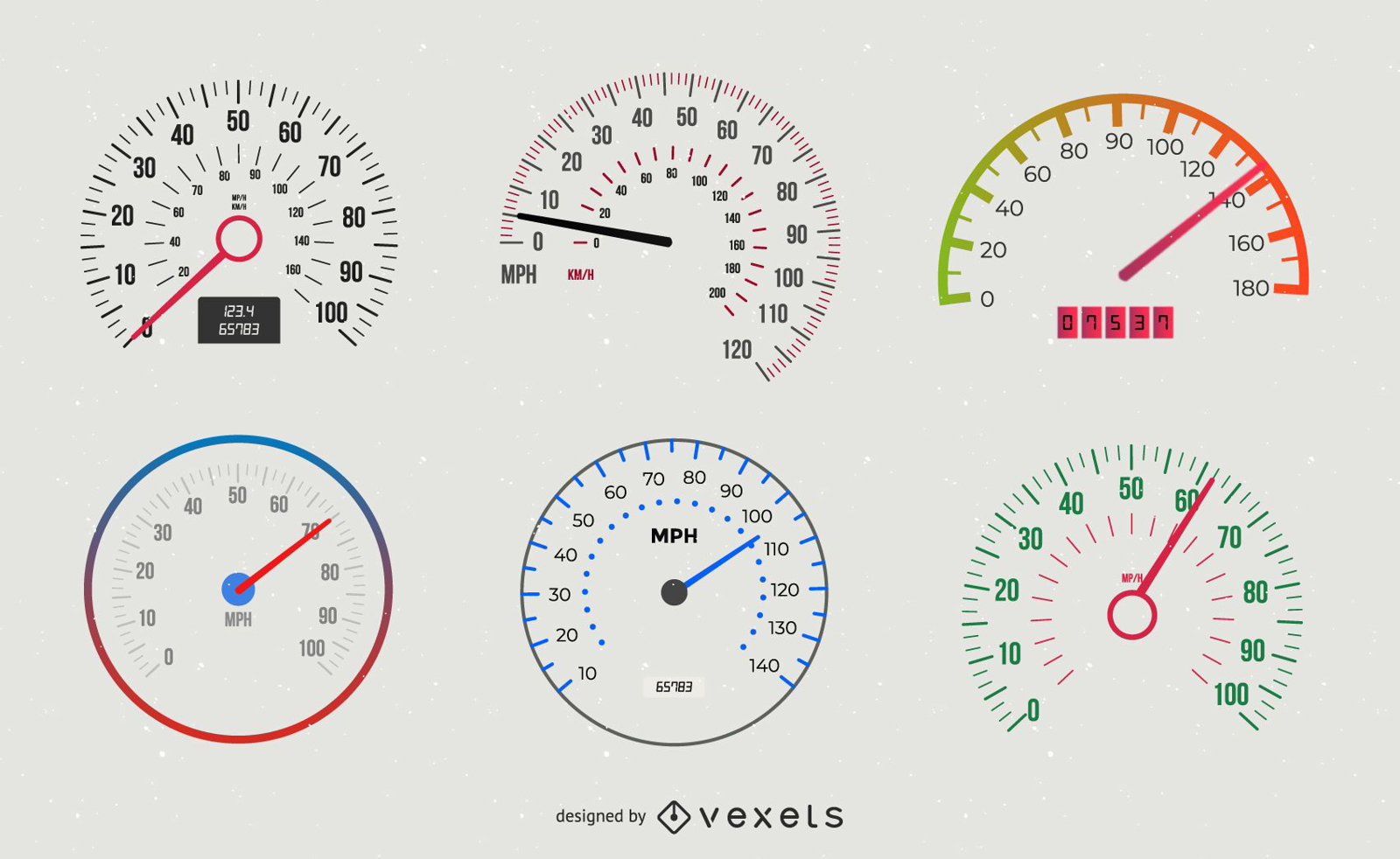 Digital & Analog Automobile Tachometer Pack