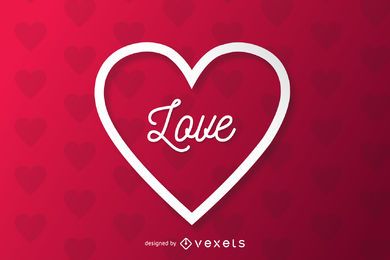 Paper Cut Heart Applique Valentine Background