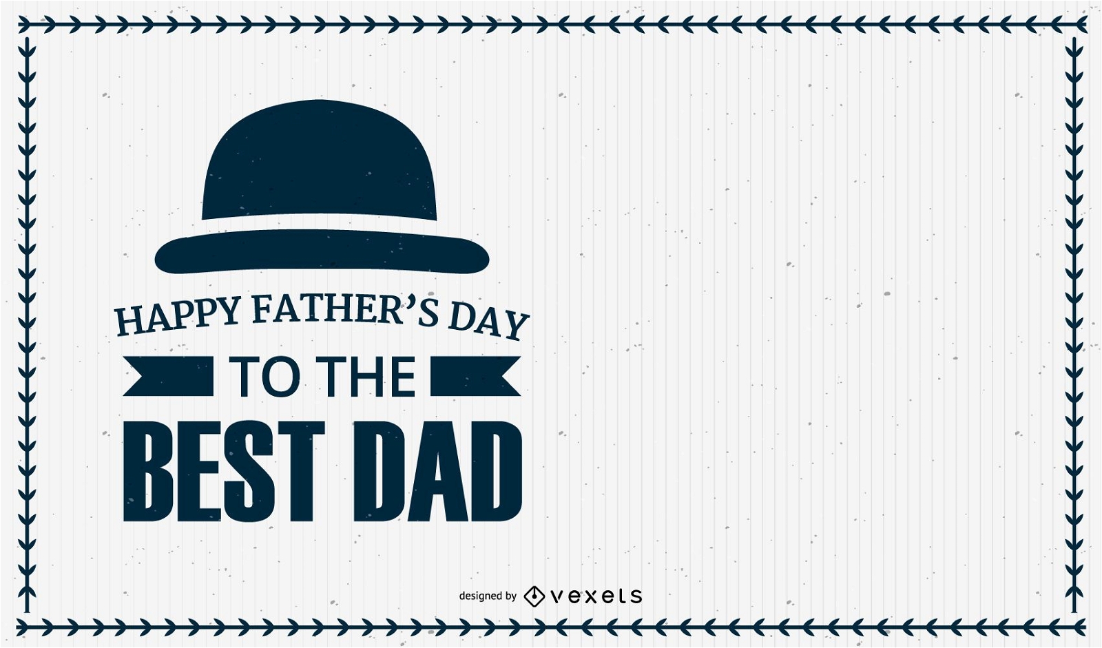 Father?s Day Flyer Template with Stripy Background