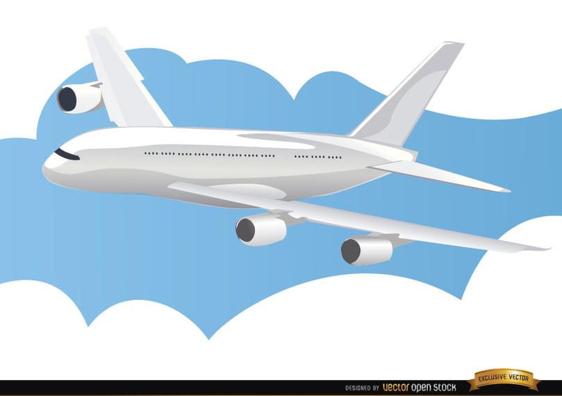 Airplane traveling in sky Airplane traveling in sky