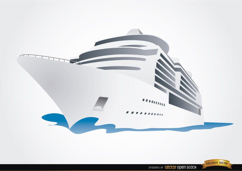 Cartoon Cruise traveling on the sea Cartoon Cruise traveling on the sea